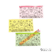 Vinyl “Star Student” Pencil Cases<br>1 dozen